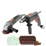taladro y esmeriladora combo gladiator